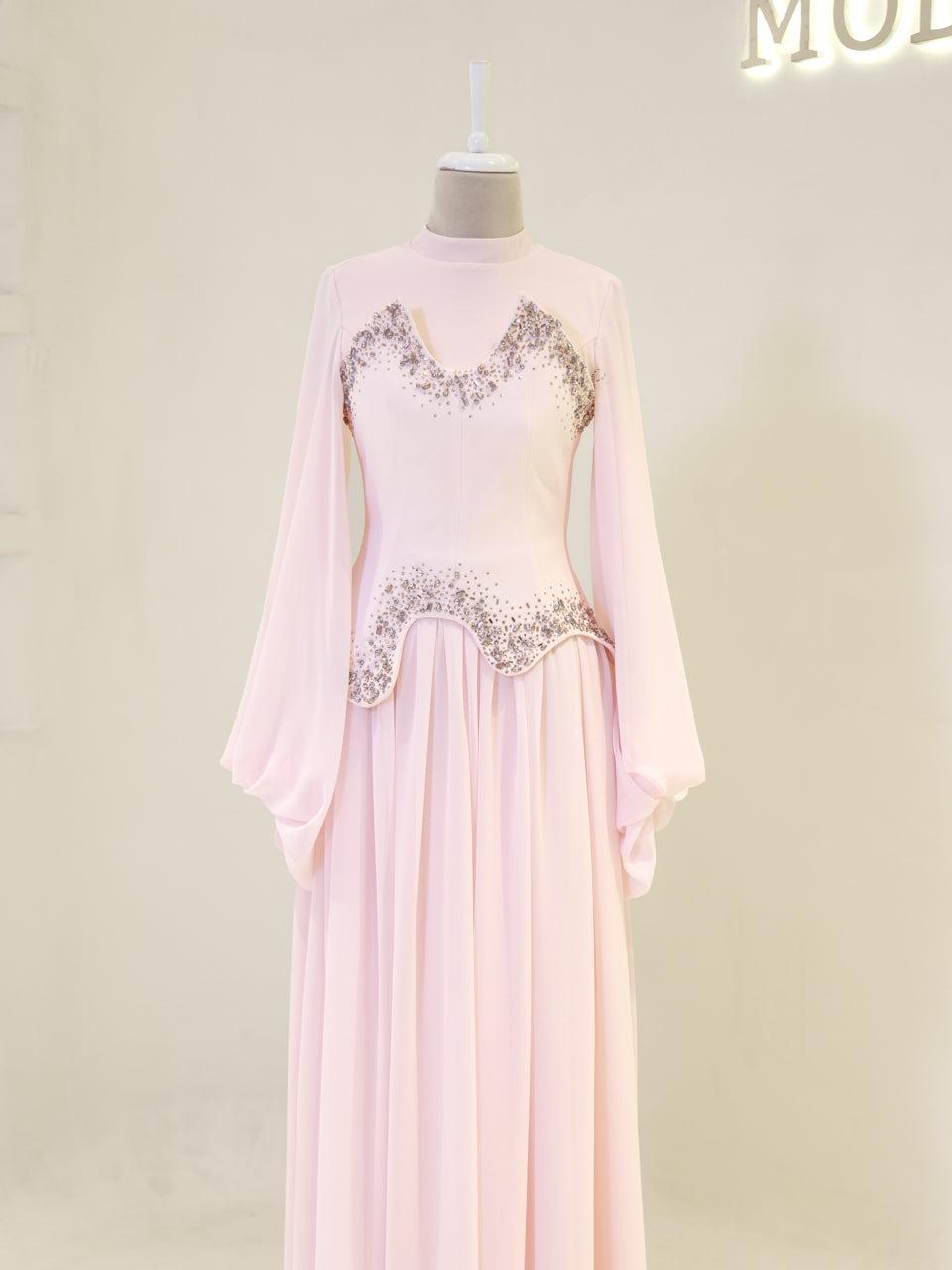 tesettur evening dress Couture Giana Tesettr Modest Evening Dress  Merhaba Boutique