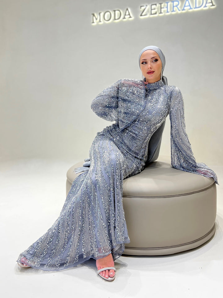 tesettur-abiye-Couture Sarya Abiye-ModaZehrada