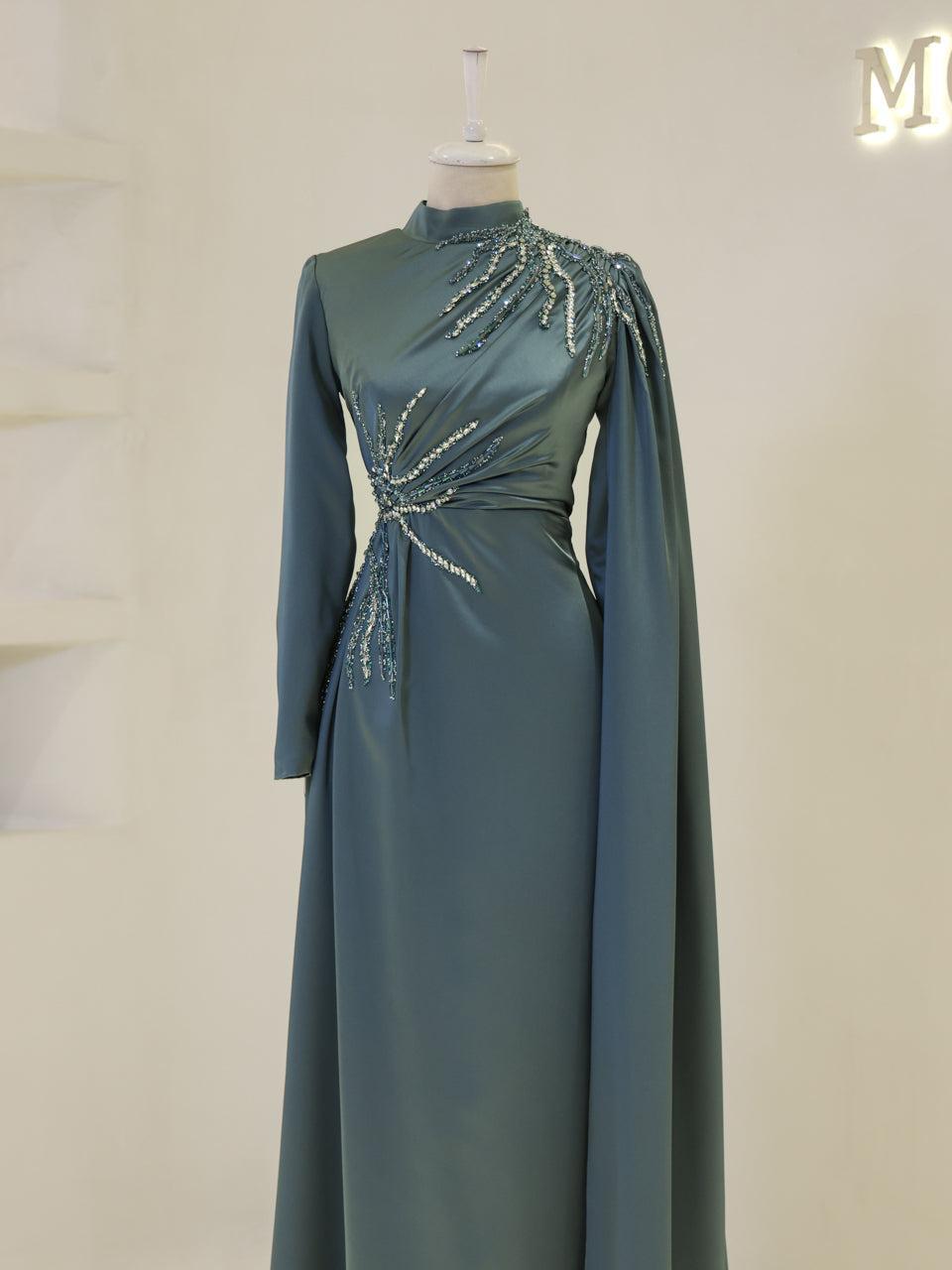 Marceline Islamic Evening Dress Navy Blue / 44 Marceline Islamic Evening Dress Navy Blue / 44