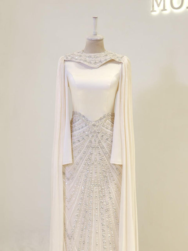 Nina Islamic Evening Dress Ecru / 42