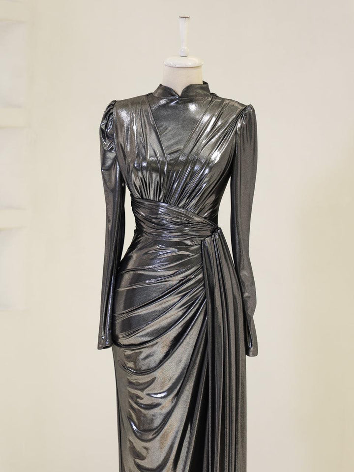 Amara Islamic Evening Dress Navy Blue / 44 Amara Islamic Evening Dress Navy Blue / 44