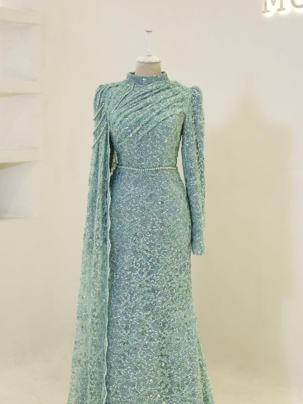 formal dresses for hijab Haute Couture Evening – ModaZehrada Swatch:#133132