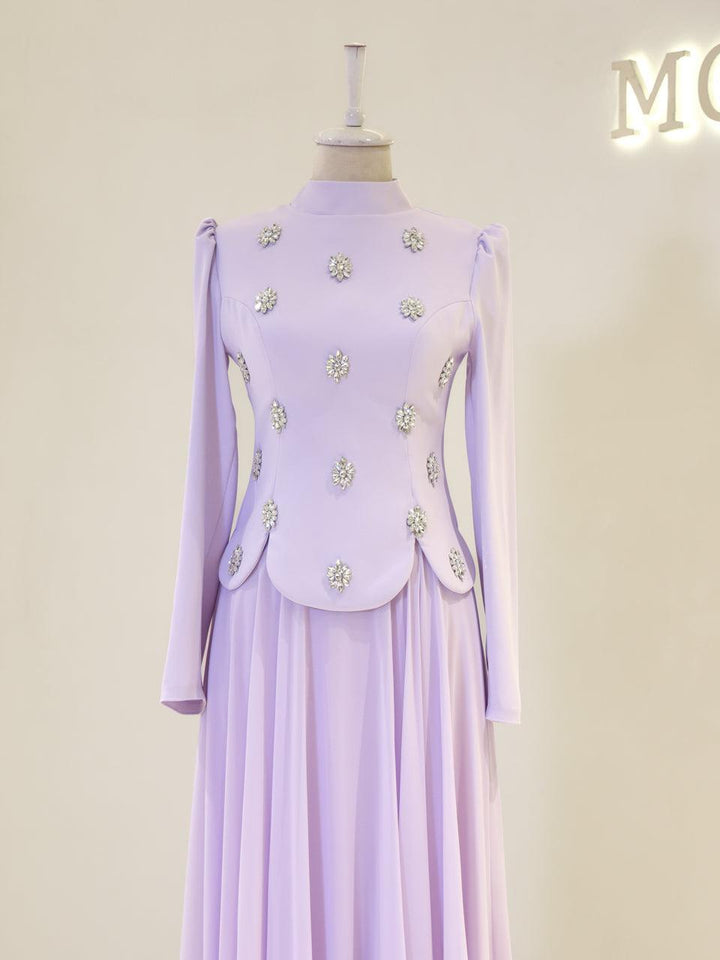 tesettur-abiye-Aurora Tesettür Takım-ModaZehrada