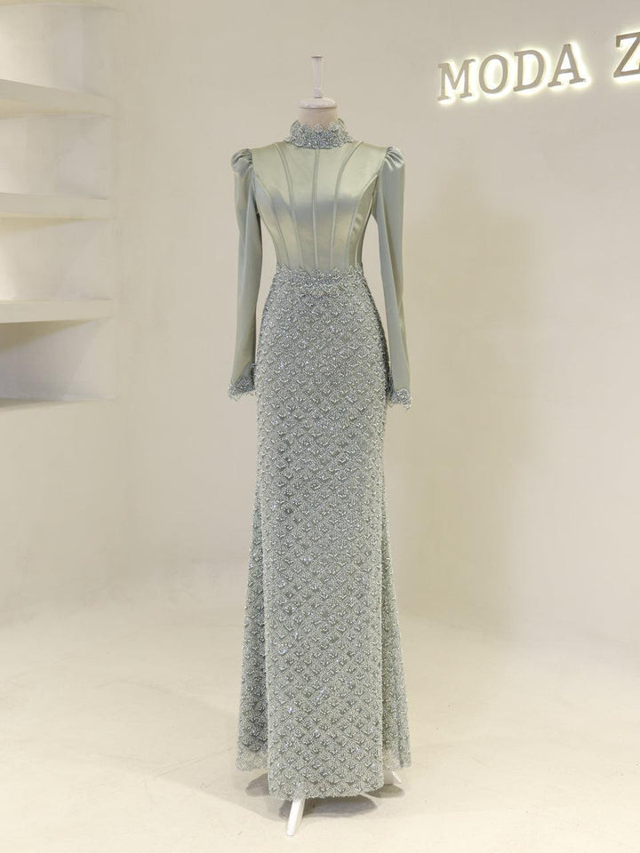 tesettur-abiye-Couture Azeline Tesettür Abiye-ModaZehrada