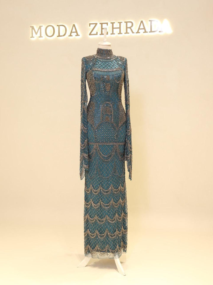 tesettur-abiye-Couture Balmy Abiye-ModaZehrada