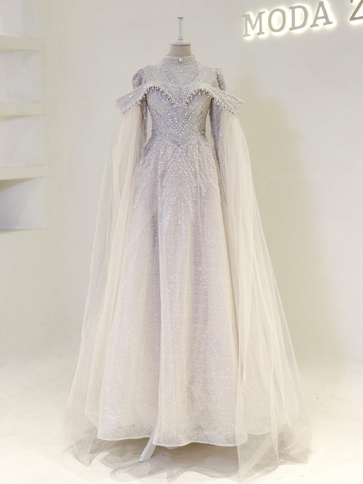 Couture Carina Islamic Evening Dress Beige / 34