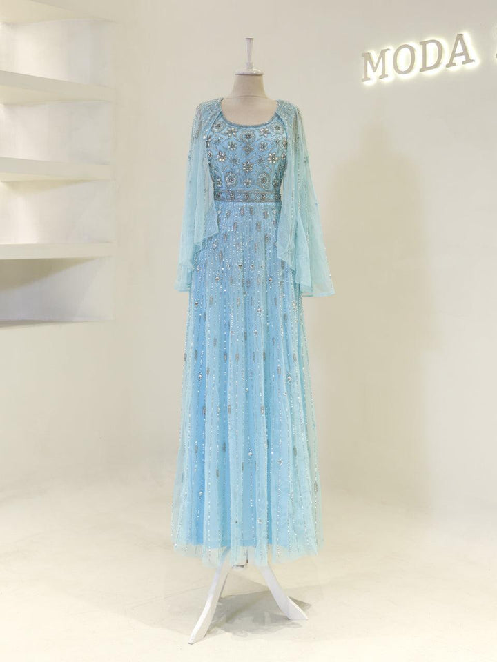 Couture Cindy Evening Dress Blue / 38 Couture Cindy Evening Dress Blue / 38