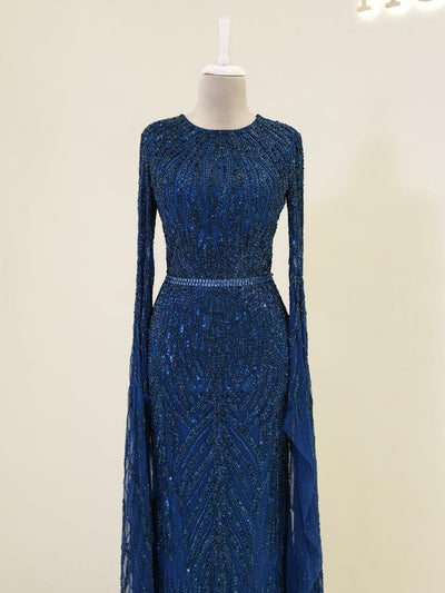 green emerald velvet dress Tarde Islamic Evening Dress Black / 38