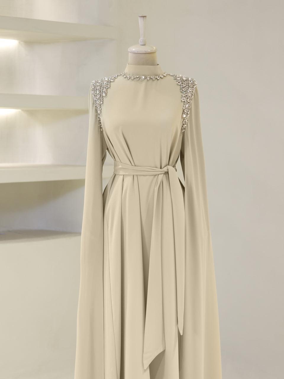 Diba Islamic Evening Dress Beige / 40