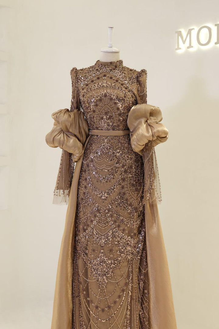 Geraldine Islamic Evening Dress Beige / 36 Geraldine Islamic Evening Dress Beige / 36