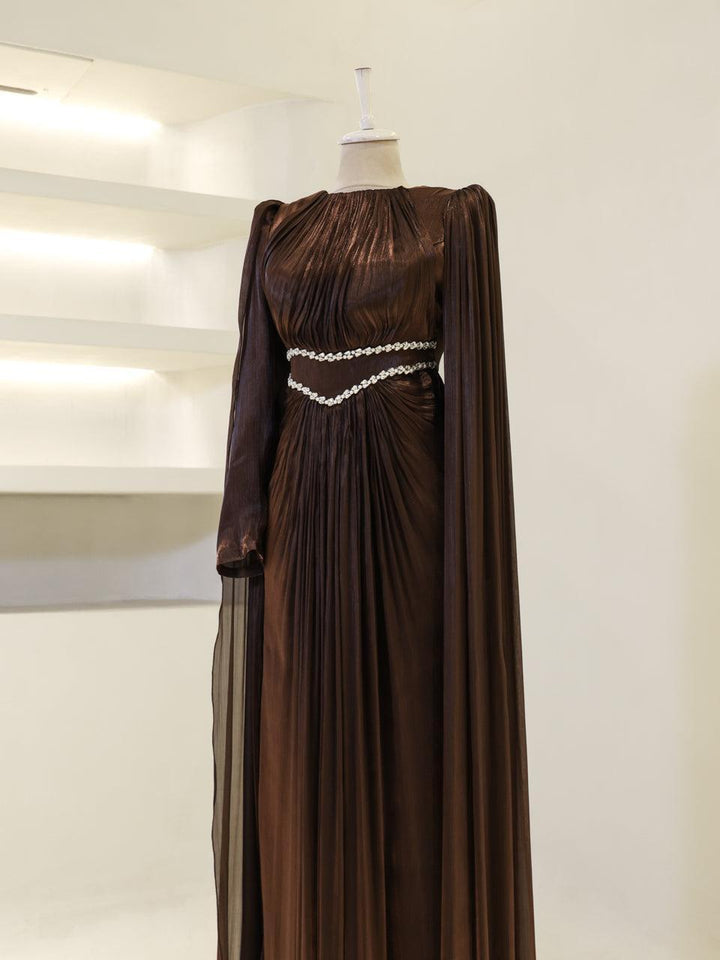 glamora dresses Ayfara Islamic Evening Dress Powder / 40