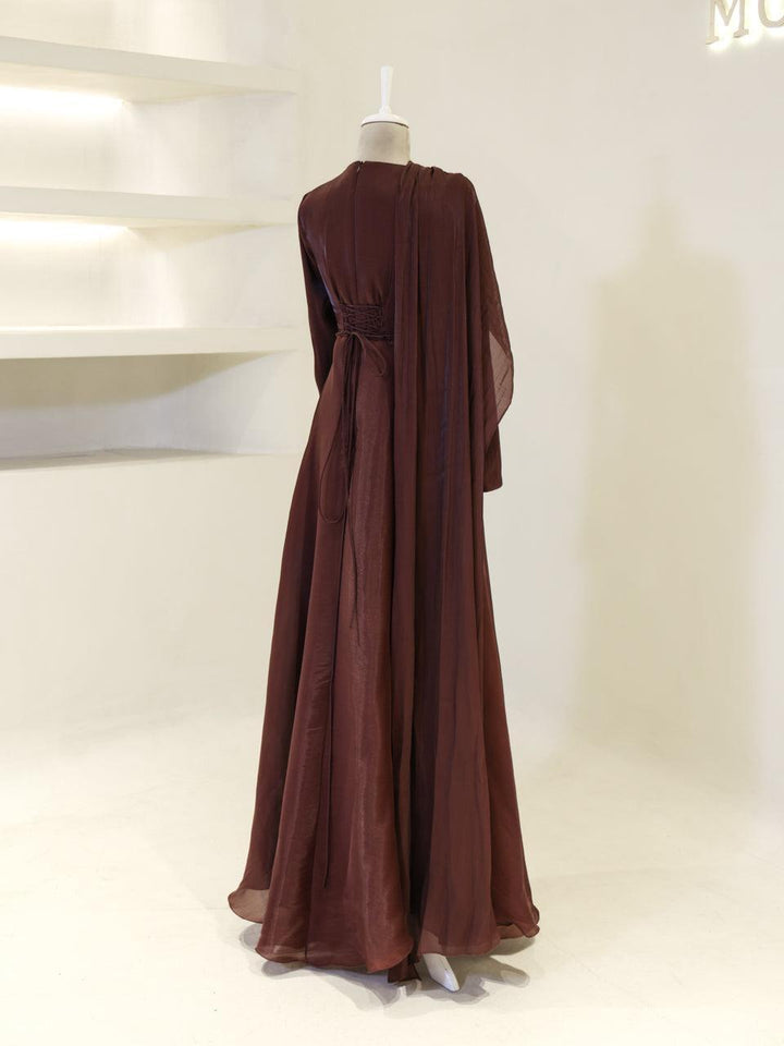 long dress simple muslim Lionera Islamic Evening Powder / 40 which means they are Colors:Natural/Grey Stripes custom size corset Carmela Flamenco Dance Dress
