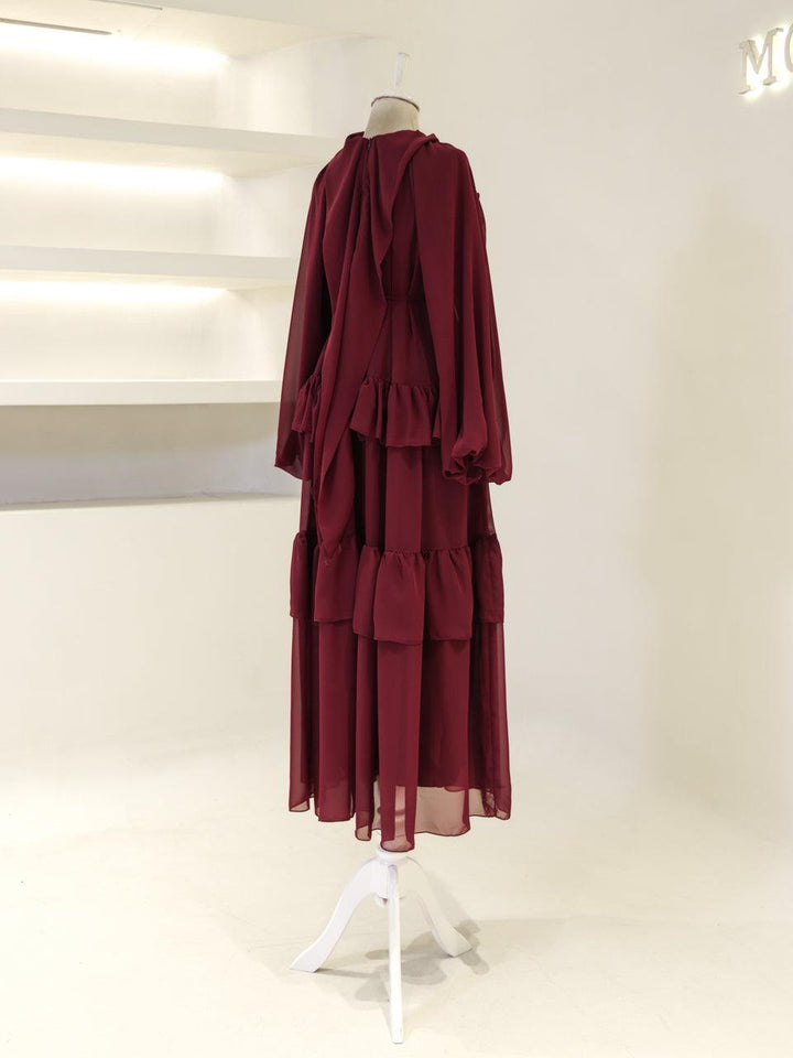 tesettur-abiye-Meli Tesettür Elbise-ModaZehrada