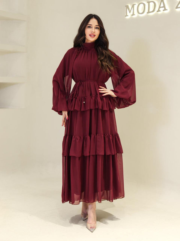 tesettur-abiye-Meli Tesettür Elbise-ModaZehrada