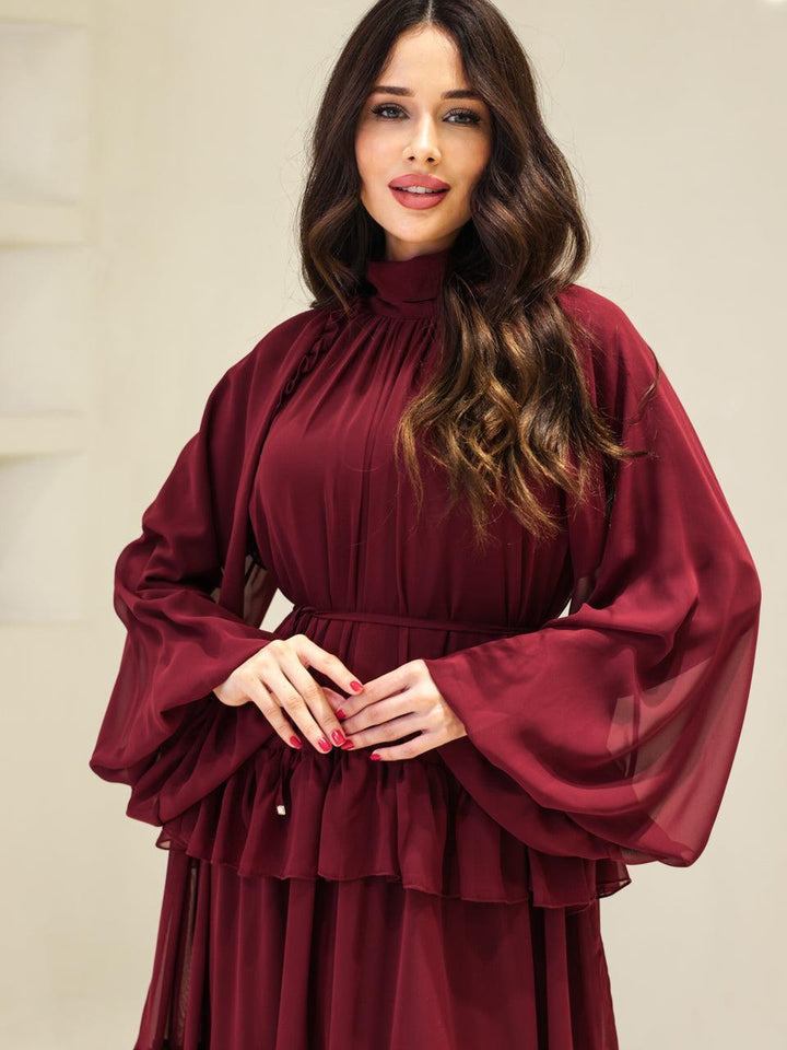 tesettur-abiye-Meli Tesettür Elbise-ModaZehrada