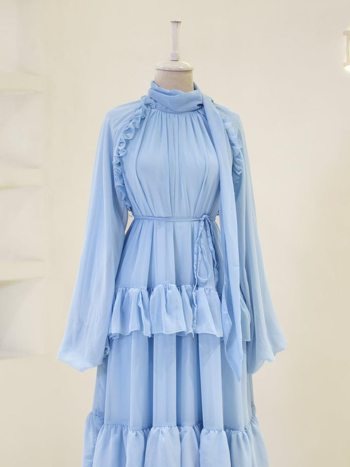 tesettur-abiye-Meli Tesettür Elbise-ModaZehrada