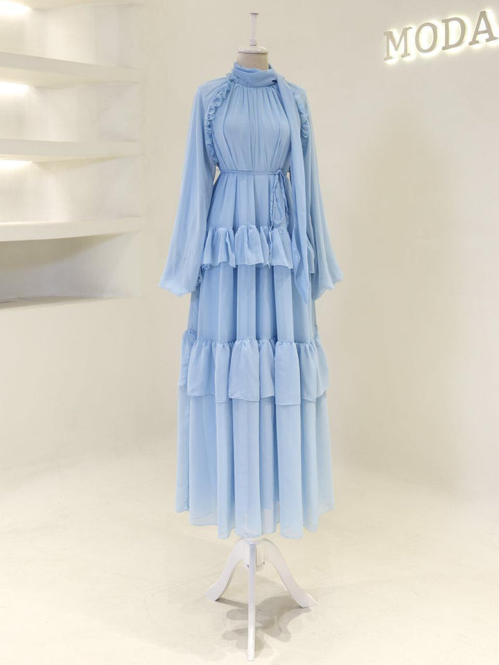 tesettur-abiye-Meli Tesettür Elbise-ModaZehrada