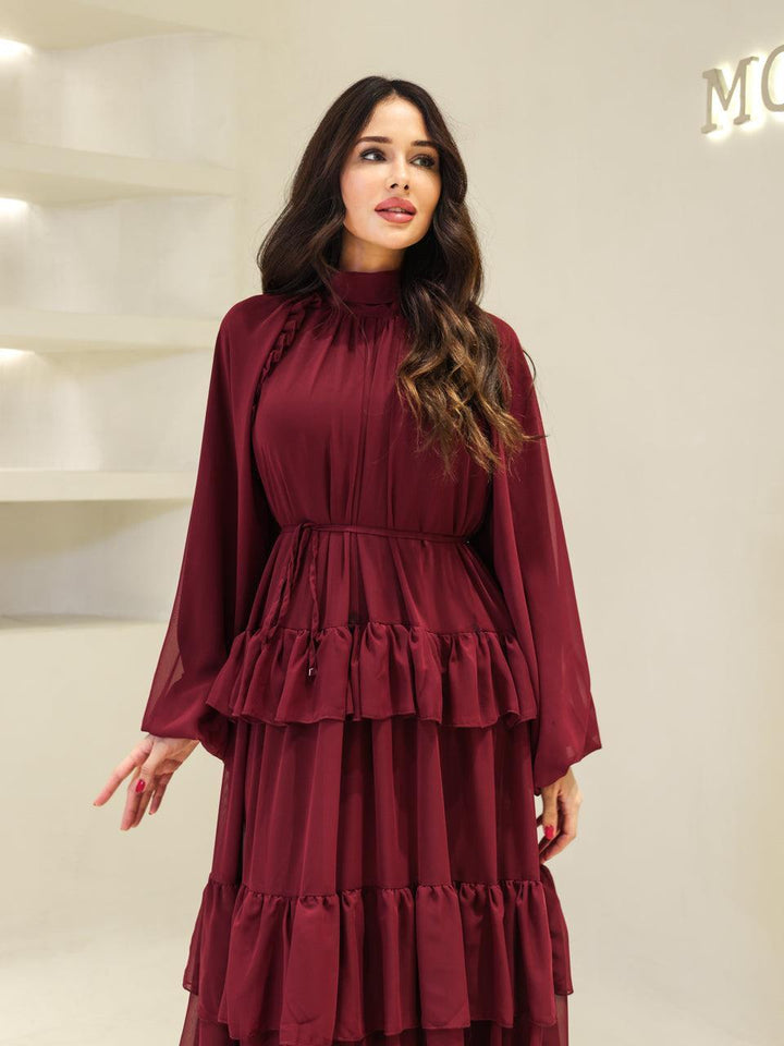 tesettur-abiye-Meli Tesettür Elbise-ModaZehrada