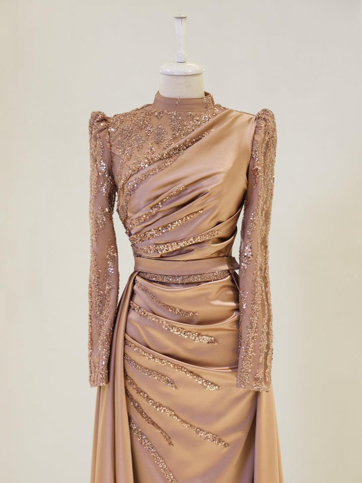 messina silk dress Messina Islamic Evening Dress ModaZehrada