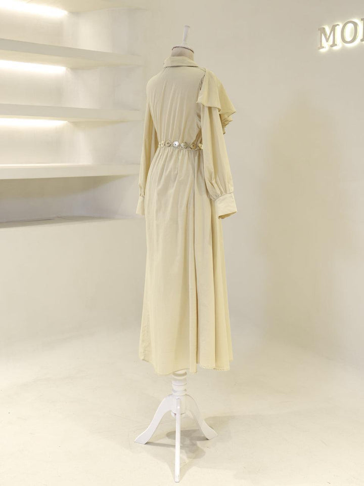 tesettur-abiye-Olivine Tesettür Elbise-ModaZehrada