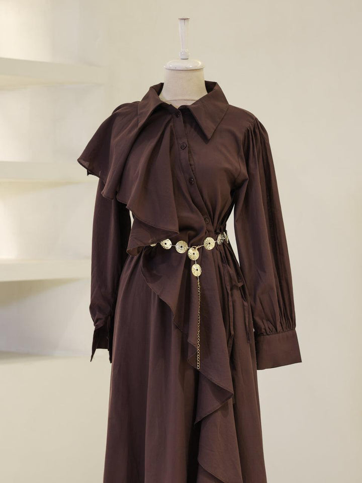 tesettur-abiye-Olivine Tesettür Elbise-ModaZehrada