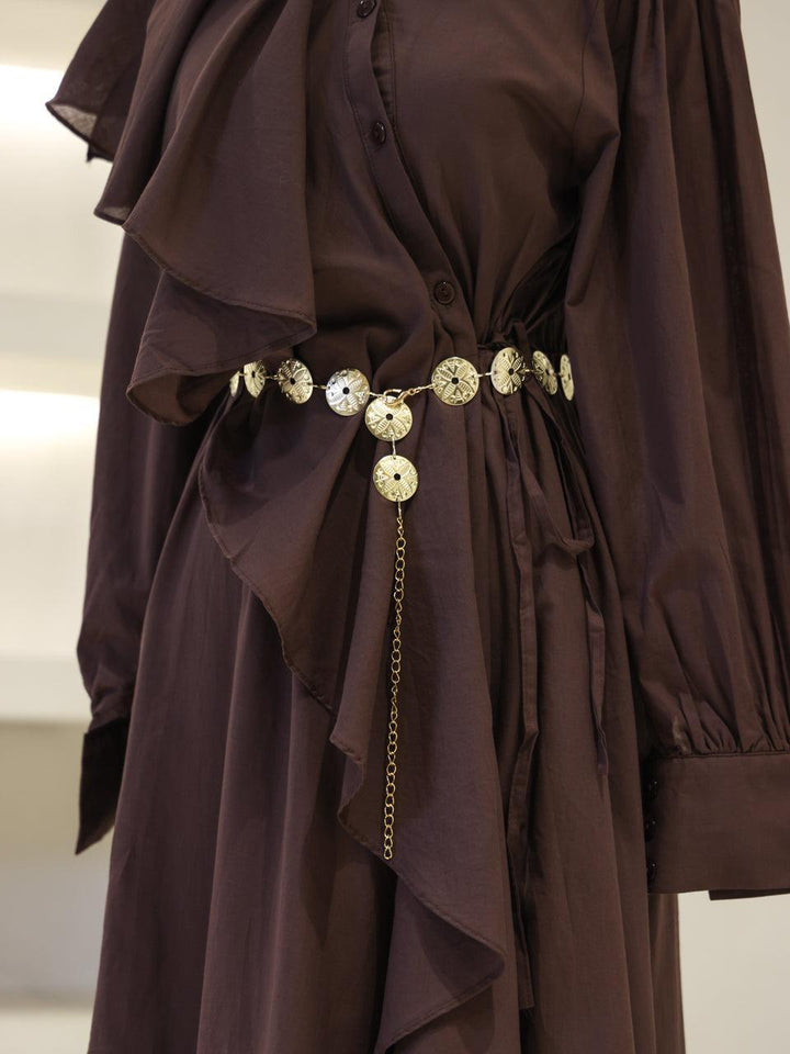 tesettur-abiye-Olivine Tesettür Elbise-ModaZehrada