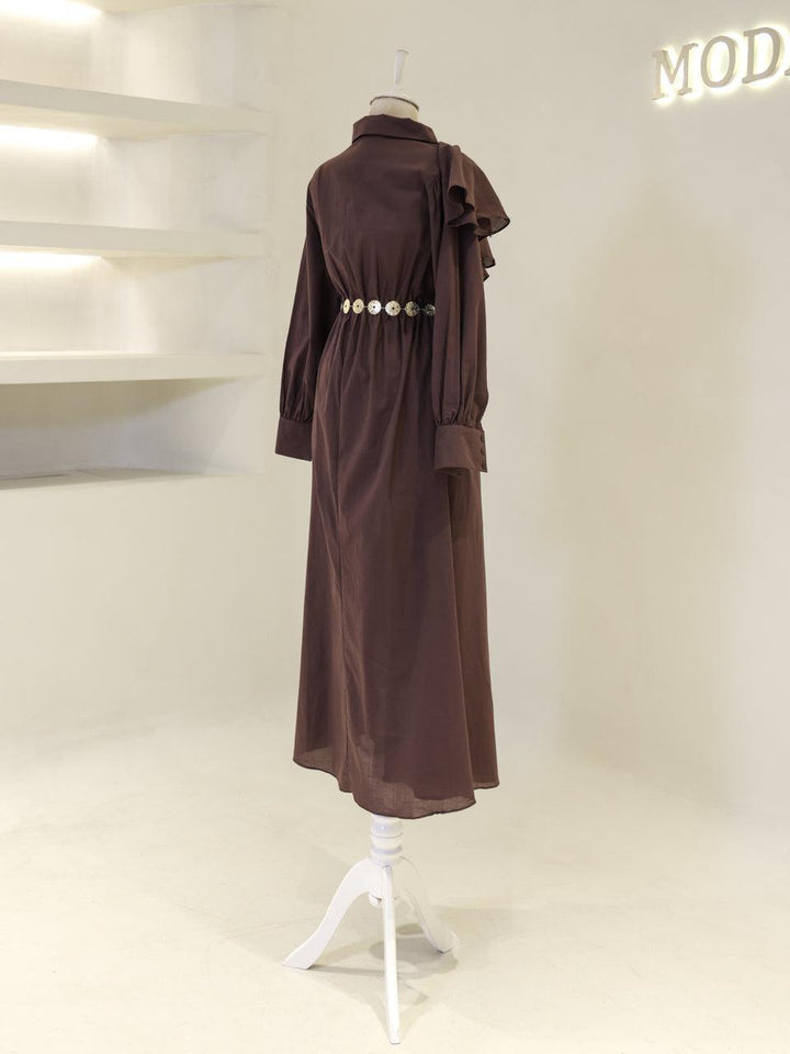 tesettur-abiye-Olivine Tesettür Elbise-ModaZehrada