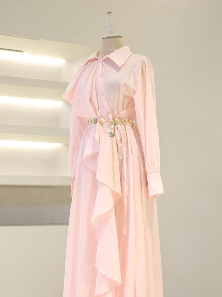 tesettur-abiye-Olivine Tesettür Elbise-ModaZehrada