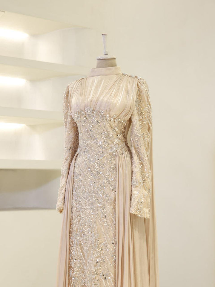 Orlena Islamic Evening Dress Cream / 42 Orlena Islamic Evening Dress Cream / 42
