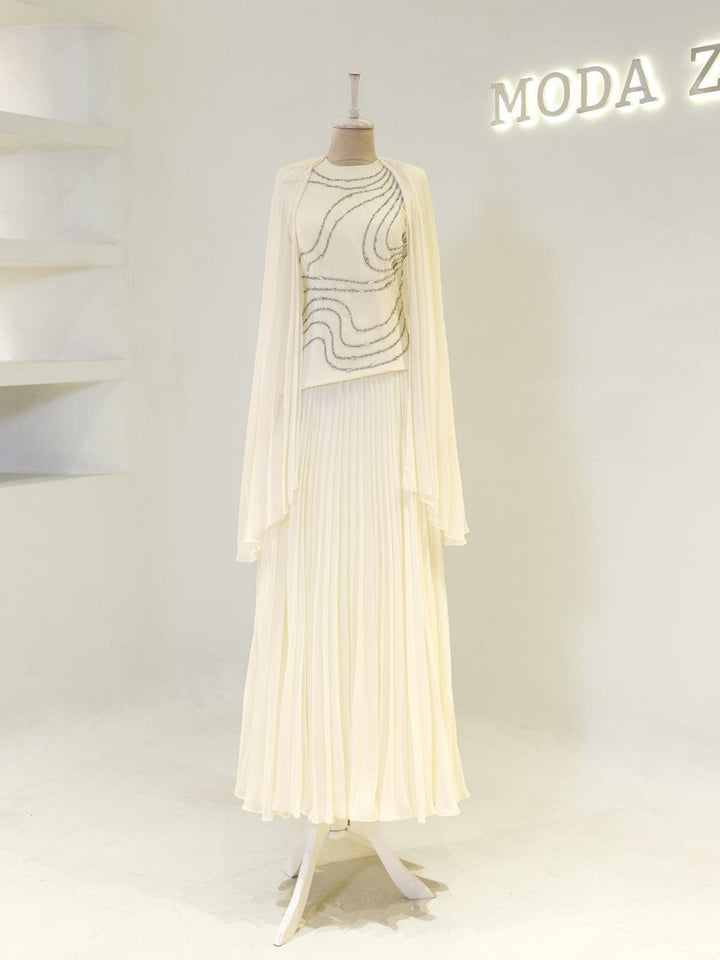 Paloma Islamic Evening Dress Lime / 38