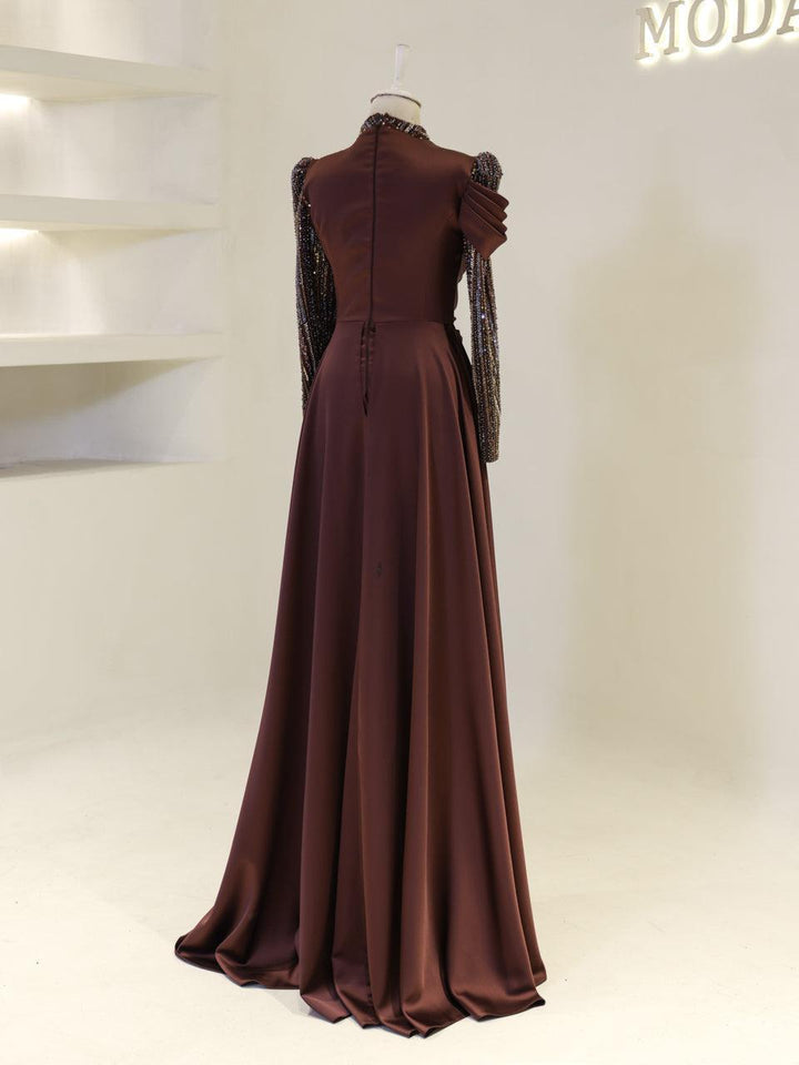 Parla Islamic Evening Dress Brown / 48 Parla Islamic Evening Dress Brown / 48