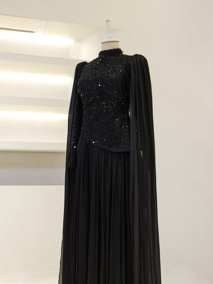 tesettur evening dress Sahar Islamic Evening Dress Brown / 38