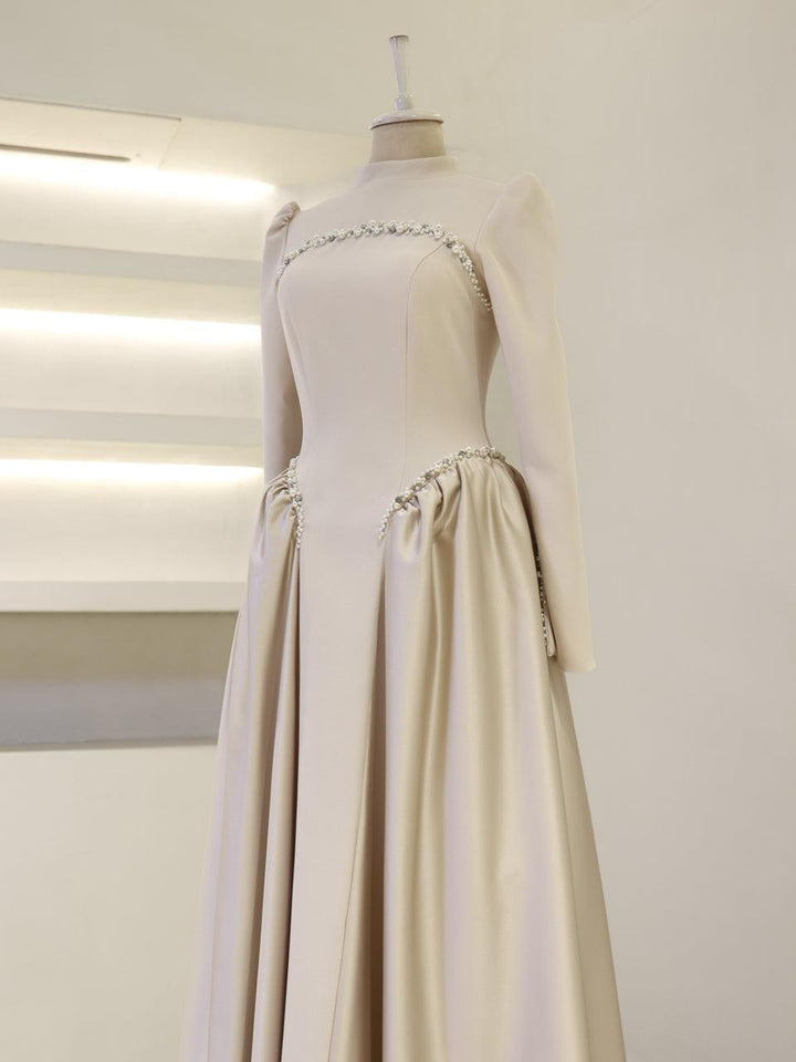 zeya satin dress Zeya Islamic Evening Dress Beige / 40