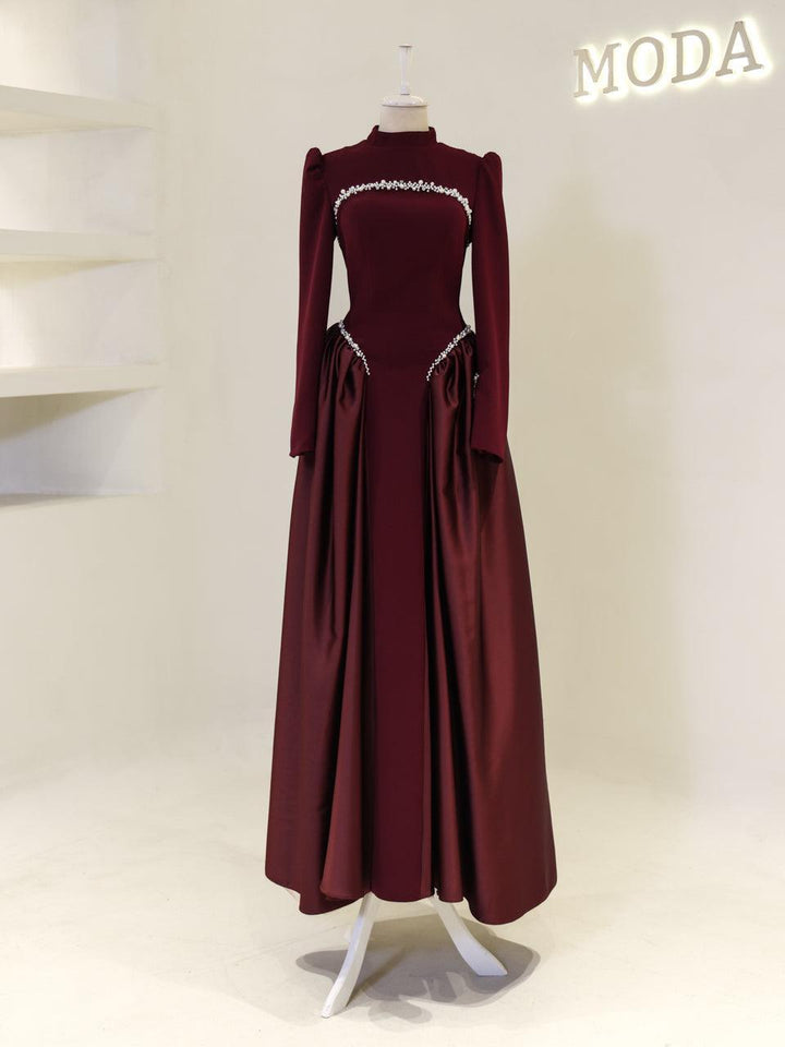 zeya satin dress Danna Satin Lace Waist Backless Dress